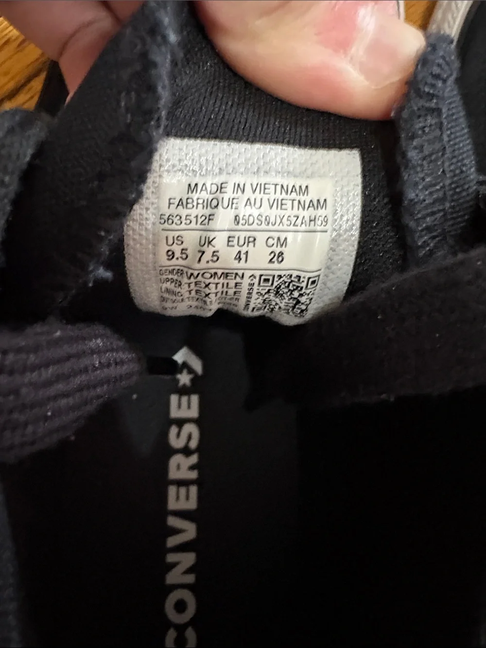 Converse All Star Black Mid-Rise Sneakers with White Soles - Picture 7 of 7